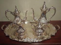 Reed and barton king francis silverplated tea set