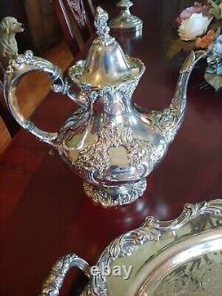 Reed and barton king francis silverplated tea set