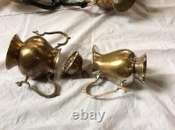 Regency Silver Plate tea set gold wash Pitcher creamer black handle NOS decor