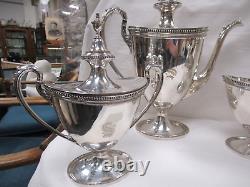 Regency Style Wilcox SP Co International N1986 Marie Louise Silverplate Tea Set