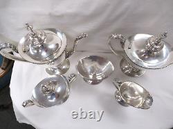 Regency Style Wilcox SP Co International N1986 Marie Louise Silverplate Tea Set