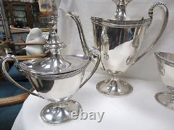 Regency Style Wilcox SP Co International N1986 Marie Louise Silverplate Tea Set