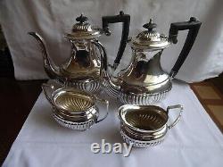 Reproduction Art Deco Ashberry Silver Plated EPNS A1 Tea & Coffee Set 4 Piece