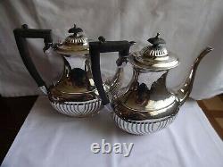 Reproduction Art Deco Ashberry Silver Plated EPNS A1 Tea & Coffee Set 4 Piece