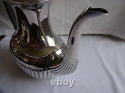 Reproduction Art Deco Ashberry Silver Plated EPNS A1 Tea & Coffee Set 4 Piece