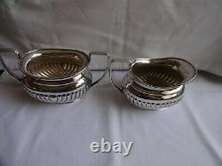 Reproduction Art Deco Ashberry Silver Plated EPNS A1 Tea & Coffee Set 4 Piece