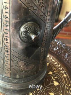Rockford Silver Co. Quadruple Silver Plate Wedding Coffee Tea Pot 1800s TLC