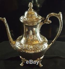 Rogers Bros COFFEE TEA SET 1847 Silverplate HERITAGE Pot Teapot Tray