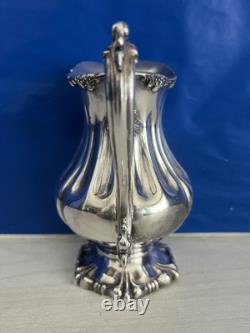 Rogers Bros Meriden Silver Plate Tea Coffee Pot Creamer & Sugar Bowl Serving Set