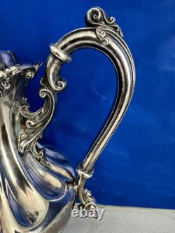 Rogers Bros Meriden Silver Plate Tea Coffee Pot Creamer & Sugar Bowl Serving Set