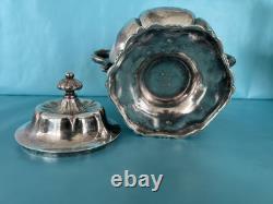 Rogers Bros Meriden Silver Plate Tea Coffee Pot Creamer & Sugar Bowl Serving Set