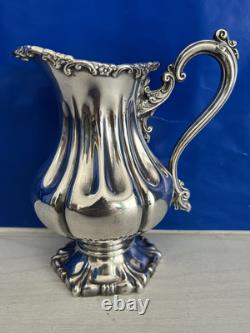 Rogers Bros Meriden Silver Plate Tea Coffee Pot Creamer & Sugar Bowl Serving Set