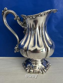 Rogers Bros Meriden Silver Plate Tea Coffee Pot Creamer & Sugar Bowl Serving Set
