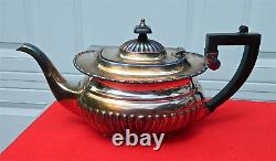 SHEFFIELD SILVER PLATE TEA/COFFEE SET WithRARE TEAKETTLE & STAND (5 -PIECE SET)