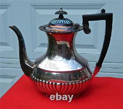 SHEFFIELD SILVER PLATE TEA/COFFEE SET WithRARE TEAKETTLE & STAND (5 -PIECE SET)