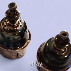 SHEFFIELD Silver Alpha Plate Tea Service In Minatures Cobalt Glass England Doll