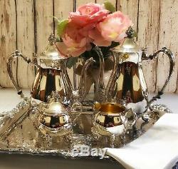 SHERIDAN Jack Shepard Vintage 5-Piece Silverplate Tea & Coffee Service Set