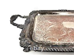 SHERIDAN SILVER CO INC Silver Plate On Copper Tea Service Pot Tray Creamer Bowl