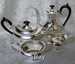 SILVER PLATED EPNS Vintage Tea & Coffee Service 4 Piece Set Pots + Milk & Sugar