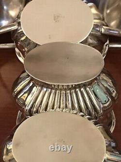 SILVER SHEFFIELD England 5 PCs Coffee / Tea Set Plus 1 Italian Silver Tray