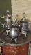 Simpson Hall Miller & Co. Treble Plate 1872, 4 Pcs Tea Set, Teapot/sugar/creamer