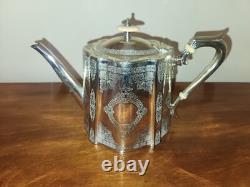 SPECTACULAR English c1870 Tea/Coffee Set 5 piece Silver Plate TL&EM Birmingham