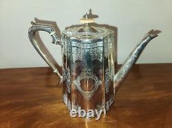 SPECTACULAR English c1870 Tea/Coffee Set 5 piece Silver Plate TL&EM Birmingham