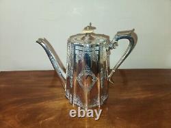 SPECTACULAR English c1870 Tea/Coffee Set 5 piece Silver Plate TL&EM Birmingham