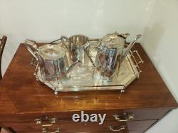 SPECTACULAR English c1870 Tea/Coffee Set 5 piece Silver Plate TL&EM Birmingham