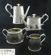 Stunning 4 Piece Wb & Co Oval Style Chased Tea Set Sugar Creamer Silver Plated