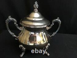 Set/4 Towle Silverplate Grand Duchess Coffee Tea Pot Set Sugar Bowl LID Creamer