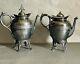Set Of 2 Antique Meriden B. Company Silver Plated Victorian Teapot/ Coffee