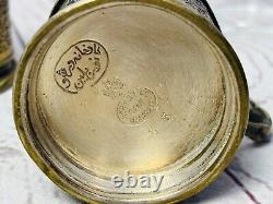 Set Of 5 Antique Norblin & Co. Silver Plate Tea Glass Holders Warsaw