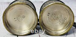Set Of 5 Antique Norblin & Co. Silver Plate Tea Glass Holders Warsaw