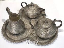 Set of 4 Antique Silver Plate Tea And coffee Set, 2311 grams