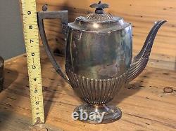 Set of 6 Silver Plate Tea Pot/Kettle Tray Set James Deakin & Sons Sheffield