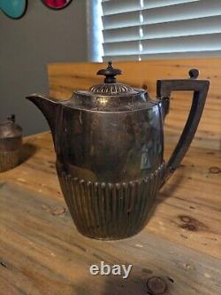 Set of 6 Silver Plate Tea Pot/Kettle Tray Set James Deakin & Sons Sheffield
