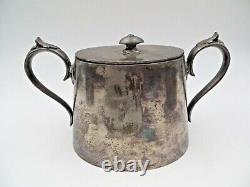 Shaw & Fisher Sheffield 9500 Silver Plate Coffee Tea Sugar Creamer 1800s ED41