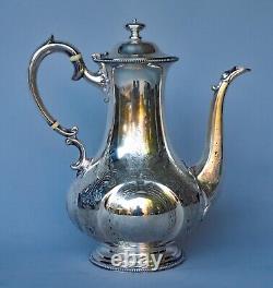 Sheffield Antique Silver Plate Hand Chased Coffee / Teapot