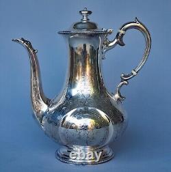 Sheffield Antique Silver Plate Hand Chased Coffee / Teapot