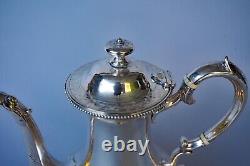 Sheffield Antique Silver Plate Hand Chased Coffee / Teapot