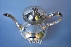 Sheffield Antique Silver Plate Hand Chased Coffee / Teapot