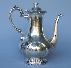 Sheffield Antique Silver Plate Hand Chased Coffee / Teapot