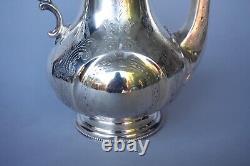 Sheffield Antique Silver Plate Hand Chased Coffee / Teapot