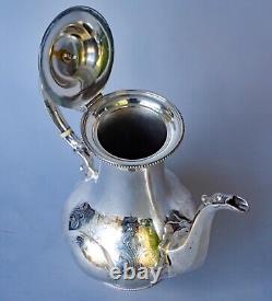 Sheffield Antique Silver Plate Hand Chased Coffee / Teapot