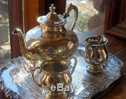 Sheffield Art Deco Silver on Copper Quadruple Plate Coffee/Tea Set for Two