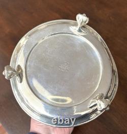 Sheffield England Alpha Plate Tea Caddy-Biscuit Bakelite Finial/3 Claw Feet