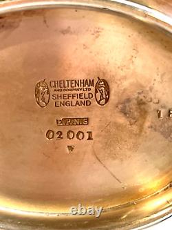 Sheffield England Cheltenham Silver Plate Tea Kettle with Spirit