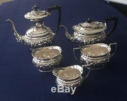 Sheffield England Tea Set Cheltenham Epns With Black Handles Great Very Vintage