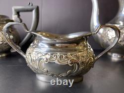 Sheffield H Bros Silver Plate Tea Service Coffee/Teapot 4 Pcs Set England Made